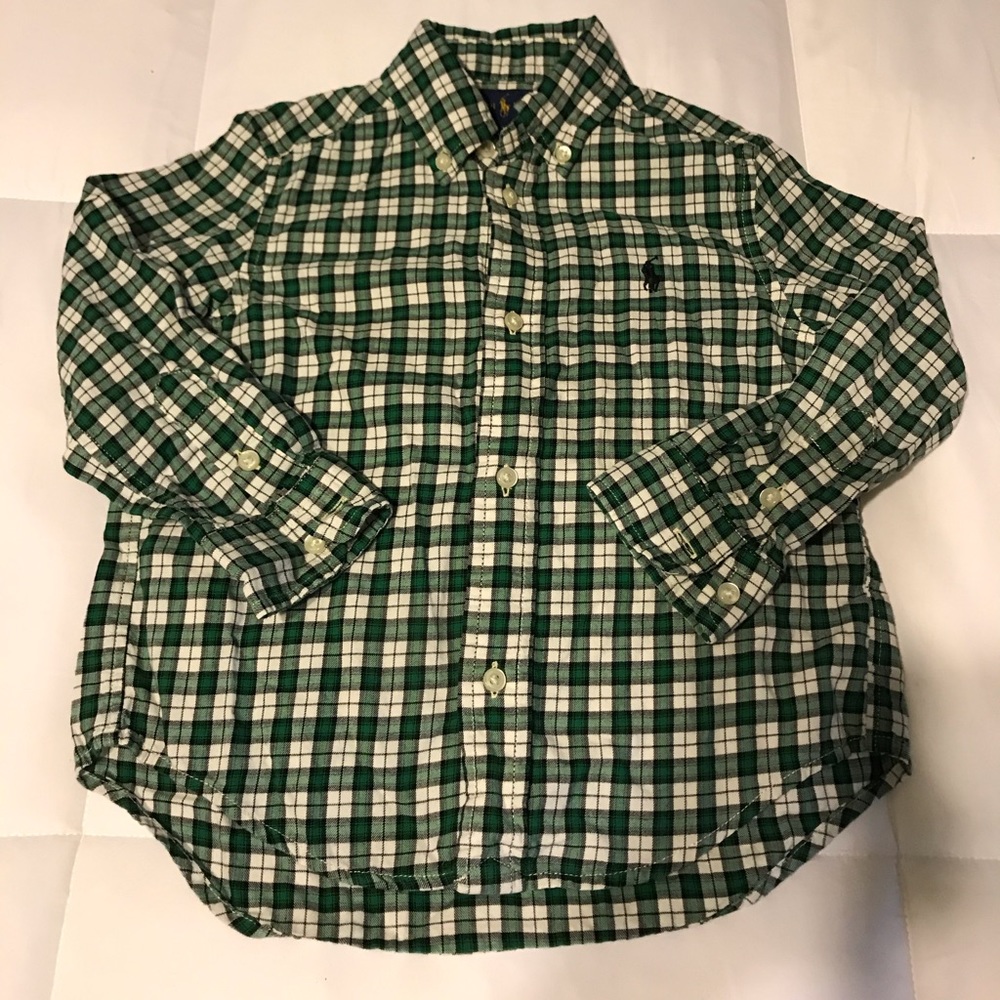 Ralph Lauren green dress shirt 3T